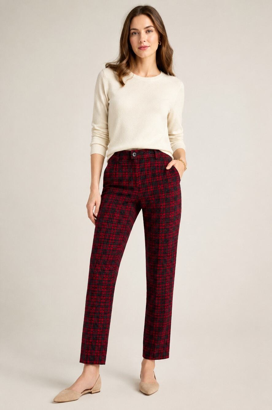 J.Crew Plaid Wool Pants – Classic Tailored Trousers